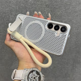 Magsafe Magnetic Lanyard Strap Honeycomb Cooling Case for Samsung