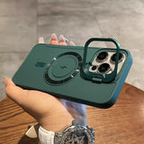 Magnetic lens ring holder,frosted shockproof case for iPhone