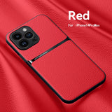 Luxury Magnetic Leather Soft Case For iPhone