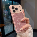 Leopard Glitter Colorful Large Window Case for iPhone
