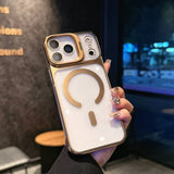 Ultra Thin Magnetic Borderless Camera Bracket Case for iPhone
