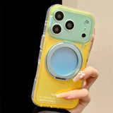 Luxury Magnetic Stand Dopamine Aurora Case for iPhone