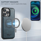 Magnetic Card Slot Leather Wallet Cases For iPhone