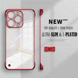 Luxury Plated Transparent Slim Frameless Case For iPhone