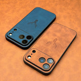 Luxury Faux Leather Cover Case For iPhone
