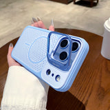 Magnetic Shockproof Matte Lens Holder Case For iPhone