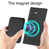 Luxurious Carbon Fiber Leather Case for Samsung