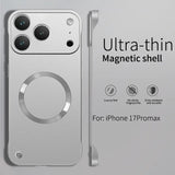 Ultra Thin PC Frameless Magnetic Metal Case For iPhone