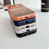 Luxury Anti-slip Frame Armor Magnetic Case For iPhone