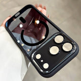 Metal Camera Bumper Magnetic Clear Case For iPhone