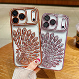 Bling Diamond Peacock Sparkly Electroplated Case For iPhone