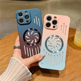 Luxurious Gradient Hollow-out Cooling Magnetic Case for iPhone