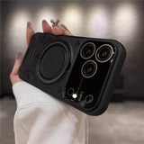 Frosted Armor Bracket Ring Holder Case For iPhone