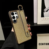 Glitter Wristband Stand Plating Case for Samsung