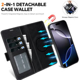 2 in 1 Cards Slot Leather Flip Wallet Case For iPhone