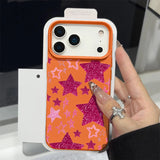 Colorful Stars Print Silicone Case For iPhone