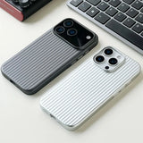 3D Stripe Metal Paint Magnetic Case For iPhone