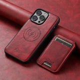 Magnetic Card Slot Leather Wallet Cases For iPhone