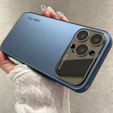 Luxury Mirror Glass Large Window Case for iPhone
