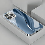 Gradient Minimalist Curve Electroplated  Case For iPhone