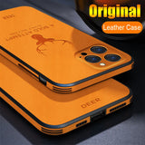 Luxury Business Leather Bumper Case For iPhone