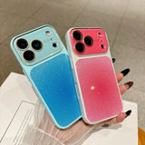 Fashion Large Window Glitter Color Contrast Case for iPhone