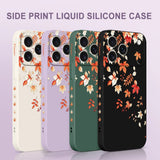 Liquid Silicone Clear Autumn Phone Case For iPhone