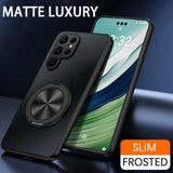 Magnetic Stand Ring Holder Lens Frosted Case for Samsung