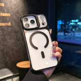 Ultra Thin Magnetic Borderless Camera Bracket Case for iPhone