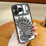 Bling Diamond Peacock Sparkly Electroplated Case For iPhone