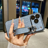 Wrinkle Leather Strap Shockproof Case For iPhone