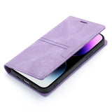 Leather Flip Wallet Magnetic Cards Holder Case for iPhone