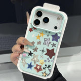 Colorful Stars Print Silicone Case For iPhone