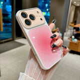Fashion Large Window Glitter Color Contrast Case for iPhone