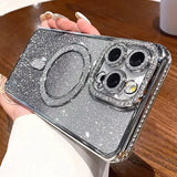 Luxury Diamond Glitter Magnetic Case For iPhone