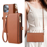 crossbody flip wallet case For Samsung