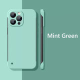 Frameless Slim Matte Hard Back Case For iPhone