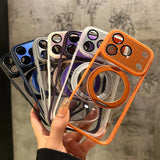Clear Magnetic Stand Holder Armor Case For iPhone