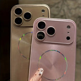 Glitter Glossy Magnetic  Full Lens Case for iPhone