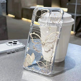 Gold Butterfly Soft TPU Transparent Case For iPhone