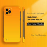 Ultra Thin Gradient Color Frameless Case For iPhone