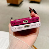 Fashion Large Window Glitter Color Contrast Case for iPhone