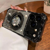 Glitter Plating Magnetic Stand Holder Case For iPhone