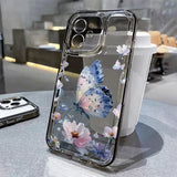 Gold Butterfly Soft TPU Transparent Case For iPhone