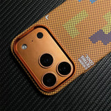 Alloy Lens Matte Carbon Fiber Texture Case for iPhone