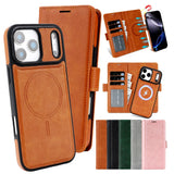 2 in 1 Cards Slot Leather Flip Wallet Case For iPhone