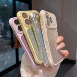 Leopard Glitter Colorful Large Window Case for iPhone