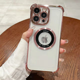Plating Clear Magnetic Bumper Case for iPhone