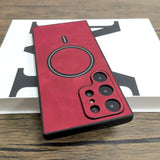 Luxury Leather Magnetic Case For Samsung