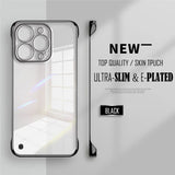 Luxury Plated Transparent Slim Frameless Case For iPhone